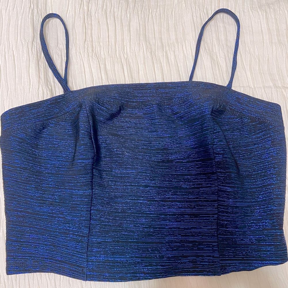 Metallic crop bustier